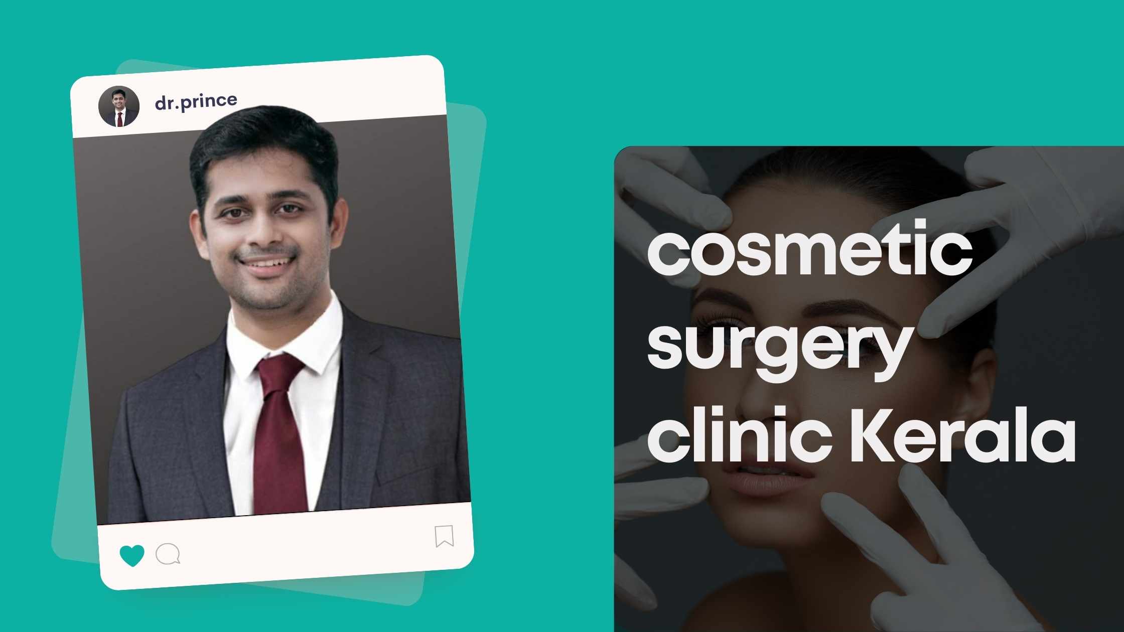 Dr. Prince performing a cosmetic surgery procedure at his clinic in Kerala.