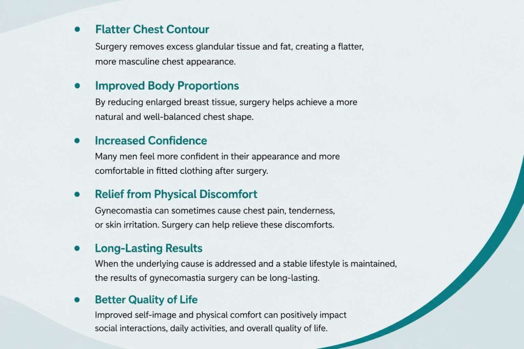 Benefits of gynecomastia surgery for improving chest contour and confidence