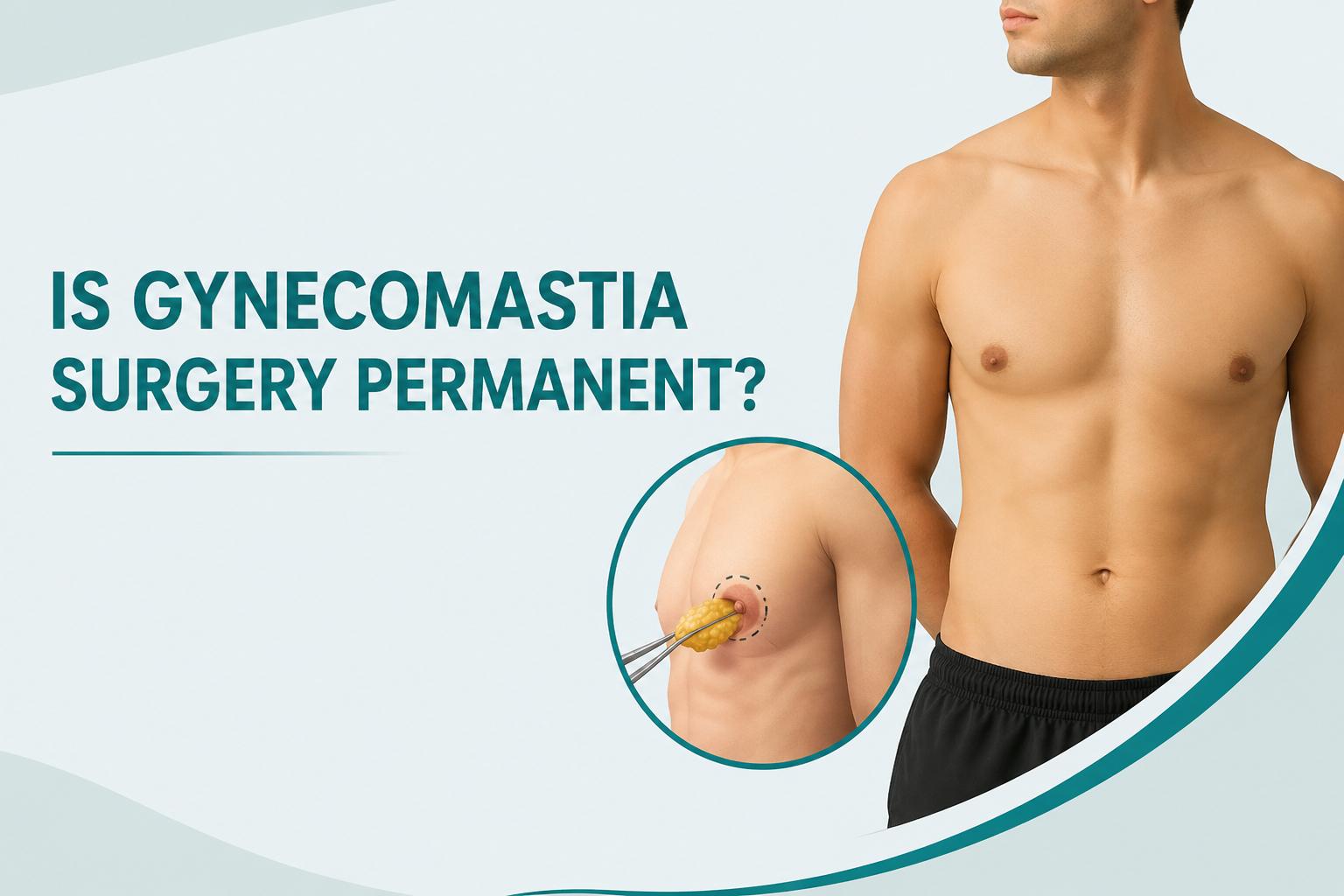Is gynecomastia surgery permanent illustration showing male chest surgery